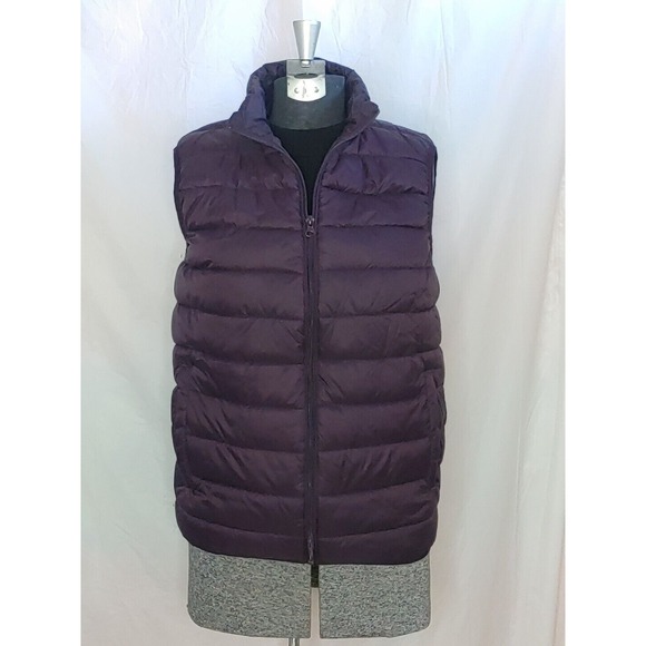 Jackets & Blazers - Purple Puffer‎ Vest Womens Small Lightweight Packable Hiking Warm Pockets.